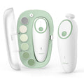 Momcozy Lixa de Unhas Elétrica para Bebê – Lima Elétrica Suave, Luz Noturna 360°, 7 Ponteiras de Lixamento, Verde