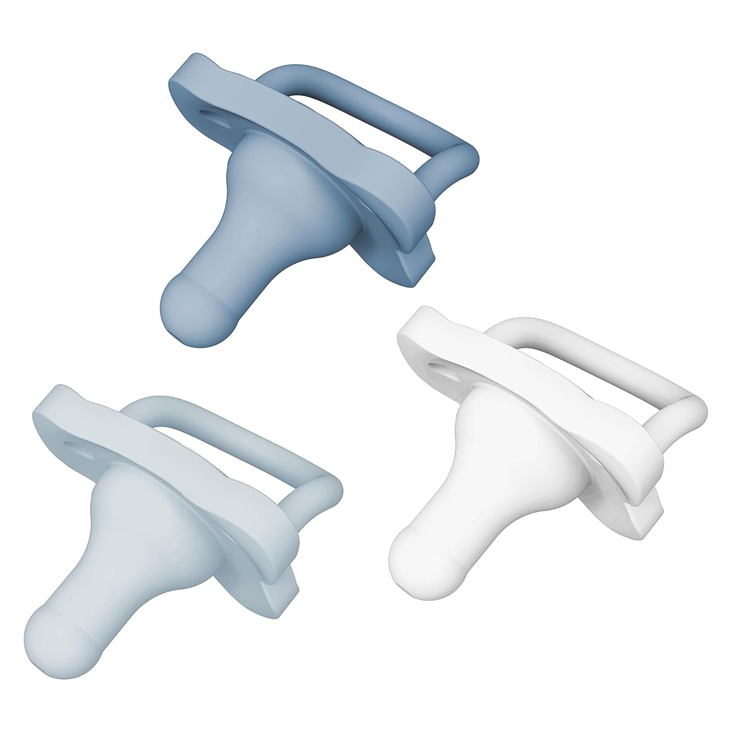 Dr. Brown’s HappyPaci Chupeta de Silícone 100% – Design em Peça Única, BPA-Free, Kit com 3, 0-6 Meses