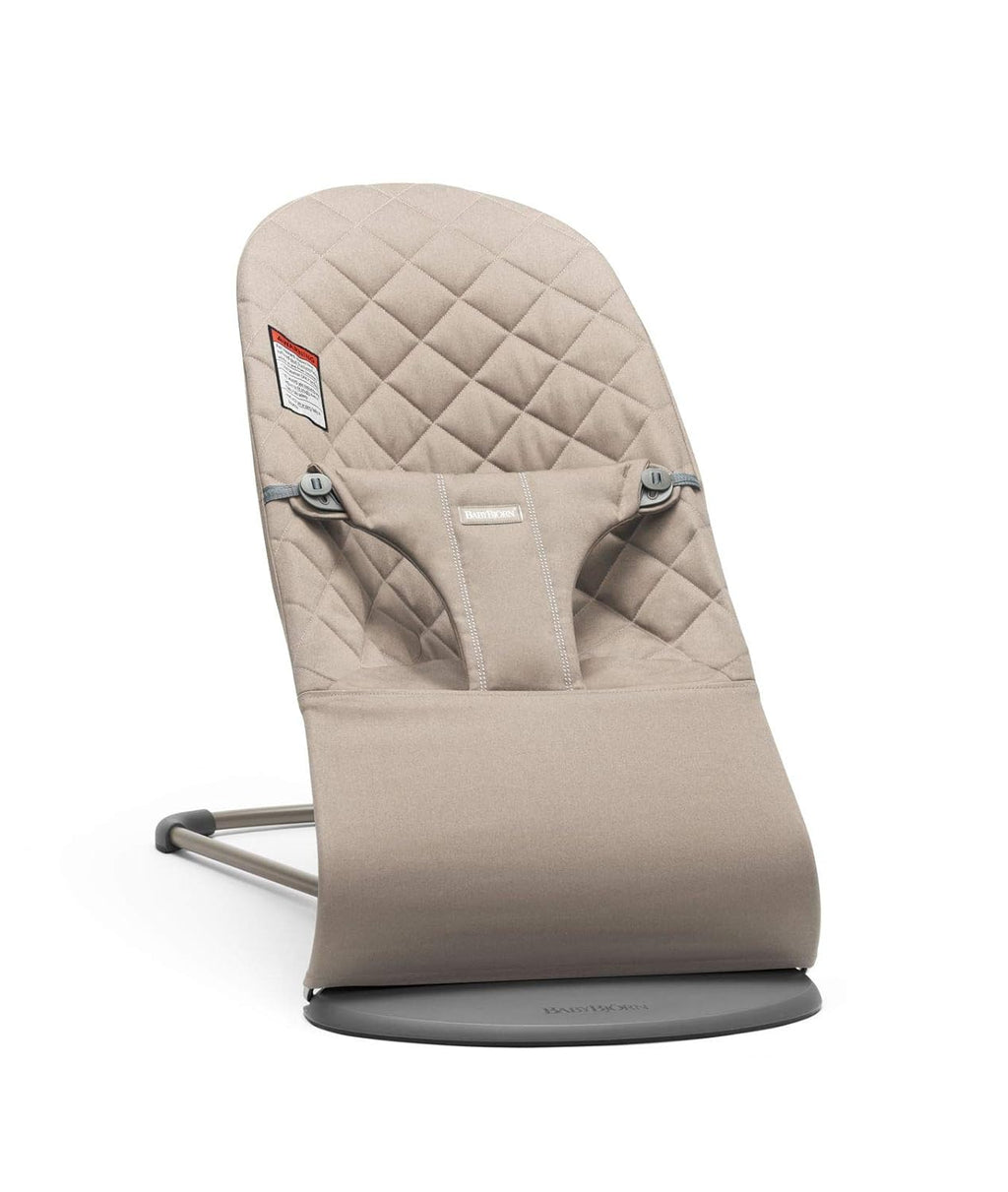 BabyBjörn Bouncer Bliss — Cinza Areia, Tecido Woven, Acolchoado Clássico