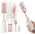 Momcozy Kit de Escovas para Mamadeiras com Design Press-Foam – Limpeza 360°, Silicone Macio, Portátil para Viagem