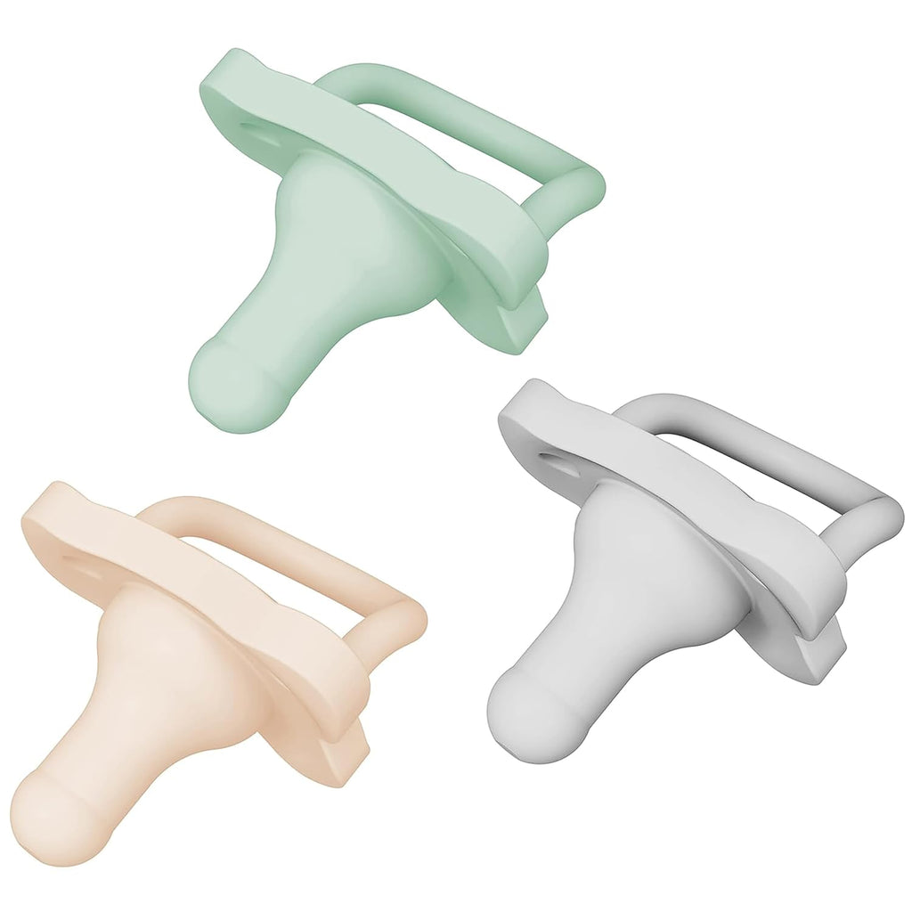 Dr. Brown’s HappyPaci Chupeta de Silícone 100% – Design em Peça Única, BPA-Free, Kit com 3, 0-6 Meses