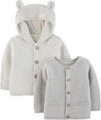 Kit com 2 Cardigans de Tricô Simple Joys by Carter's (RN - 24 meses)