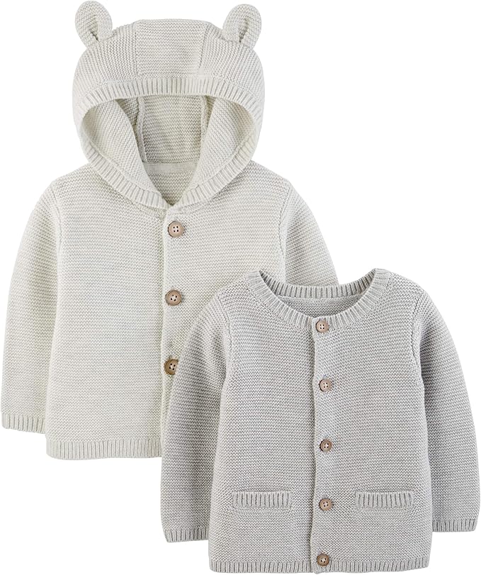 Kit com 2 Cardigans de Tricô Simple Joys by Carter's (RN - 24 meses)
