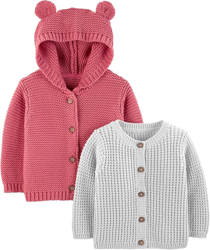 Kit com 2 Cardigans de Tricô Simple Joys by Carter's (RN - 24 meses)
