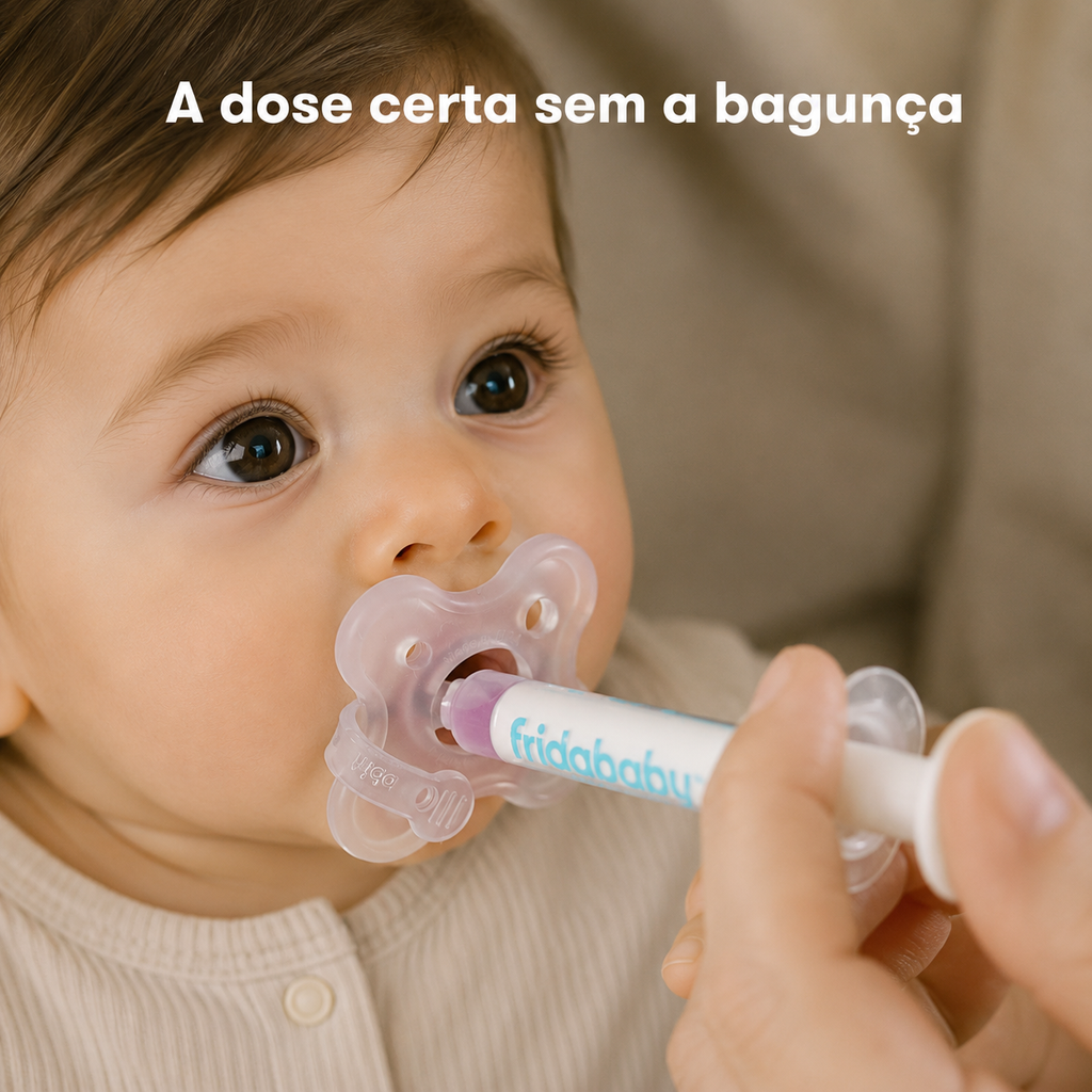 Frida Baby MediFrida Accu-Dose – Chupeta Dispensadora de Remédio para Bebês, Sem Bagunça e Sem Stress