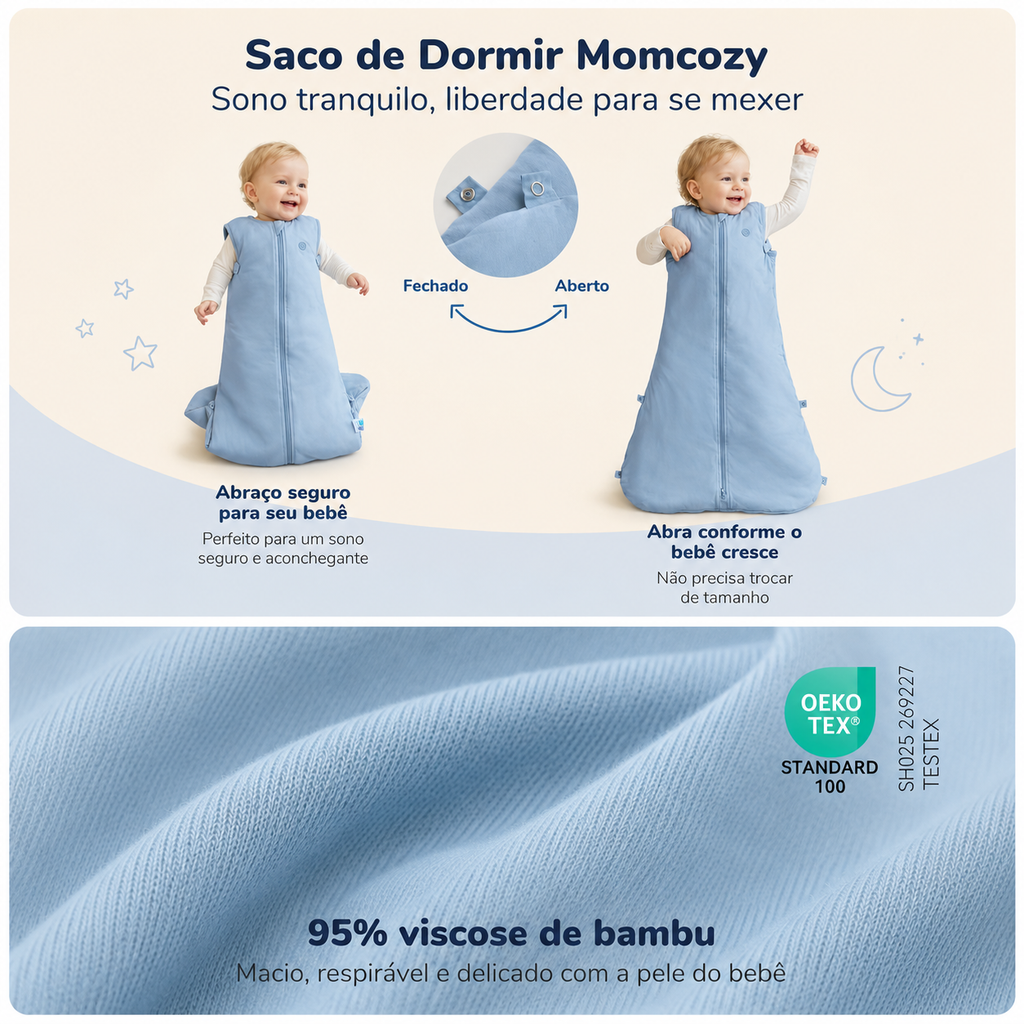 Saco de Dormir Momcozy 1.5 TOG – 6 a 12 meses